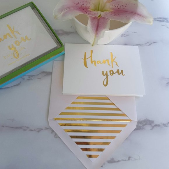 ♠️KATE SPADE Paint Brush Thank You Card Set - Picture 6 of 7